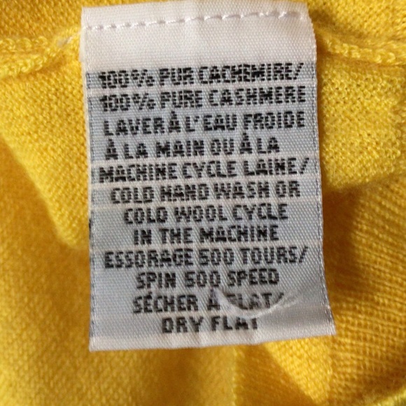Eric Bompard Cashmere Sweater, XL, Yellow - Picture 6 of 6